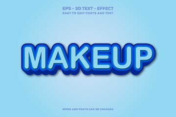 Makeup 3d text effect.