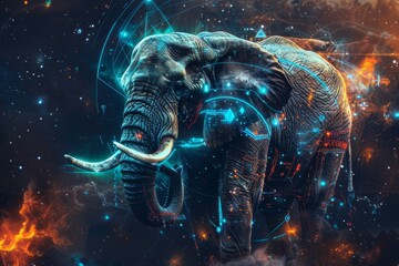alien elephant in space