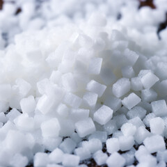 White small sugar crystals pile