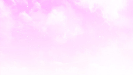 A pink sky with clouds. Clouds and bright pink sky. Vector sky.