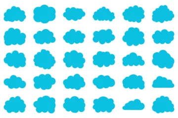 Fototapete Rund Cloud set icon. Sky vector © Gifa_Art
