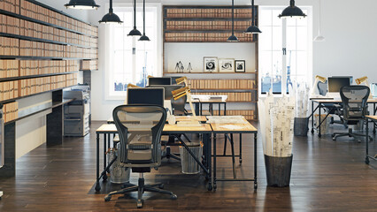 Modern design interior office.