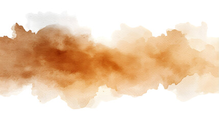 beige watercolor stain isolated on transparent background