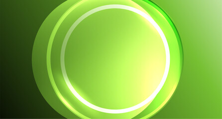 Neon glass circle copyspace for your text or product presentation geometric background. Vector illustration For Wallpaper, Banner, Background, Card, Book Illustration, landing page