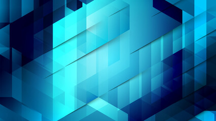 Abstract creative geometric shape on gradient blue background illustration. - 751992669