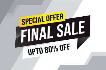 Special offer final sale tag. Banner design template for marketing. Special offer promotion or retail. background banner modern graphic design for store shop, online store, website, landing page

