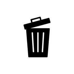 Trash icon vector isolated on white background. trash can icon. Delete icon vector