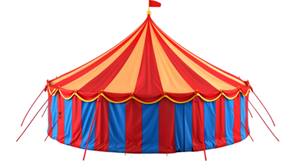 circus tent, carnival tent isolated on transparent background