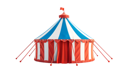 circus tent, carnival tent isolated on transparent background
