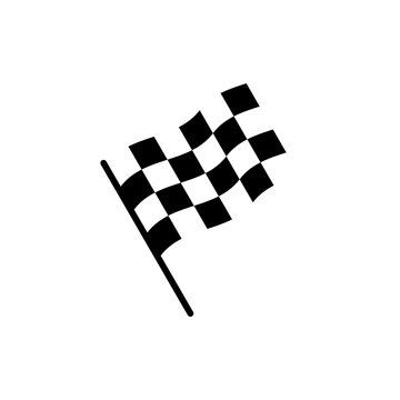 Race flag icon vector isolated on white background. Competition sport flag line vector icon. Racing flag. Start finish flag. Checkered. Start