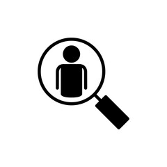 Hiring icon vector isolated on white background. Human resources concept. Recruitment. Search job vacancy icon. Hire. Find people icon