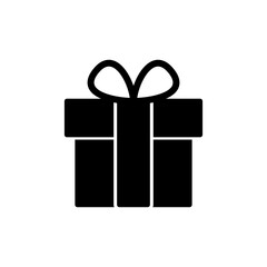 Gift icon vector isolated on white background. gift vector icon.  birthday gift