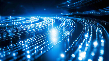 Digital data transfer technology background.