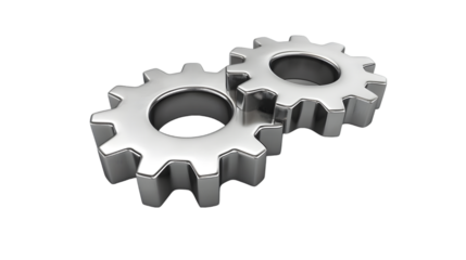 Gears icon. Setting Gear 3d icon isolated on transparent background