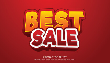 best sale text effect template with minimalist style and bold font concept use for brand advertising