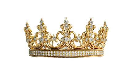 Gold Fleur de lis isolated on transparent background