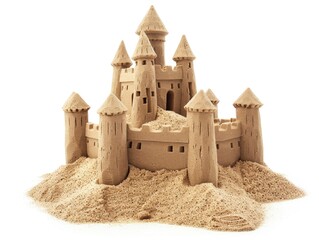 Majestic Sand Fortress: Crafted with Precision
Detailed sandcastle structure, Model fortress in sand, Precision sand art