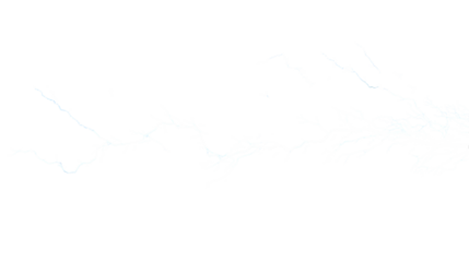 Lightning glow strike isolated on transparent background