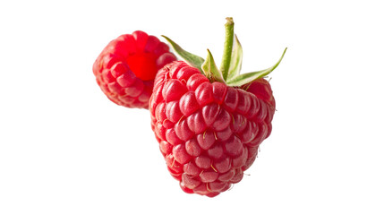 levitating raspberry isolated on transparent background - Powered by Adobe
