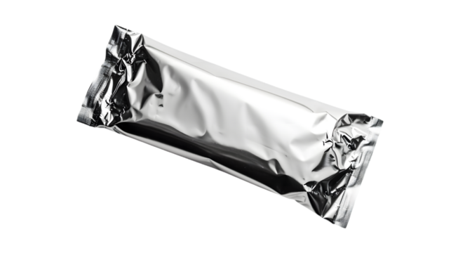 Metallic Stick Sachet isolated on transparent background