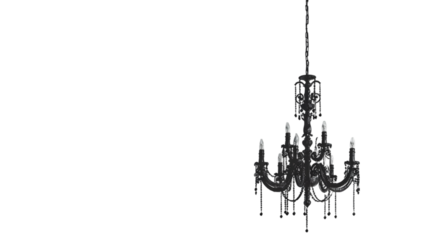 Old fairytale castle, medieval castle isolated on transparent background