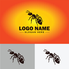 Ant Logo insects icon company brand business ant logo template editable vector