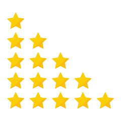 Fototapeta premium star vector set, flat star vector set on white