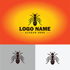 Ant Logo insects icon company brand business ant logo template editable vector