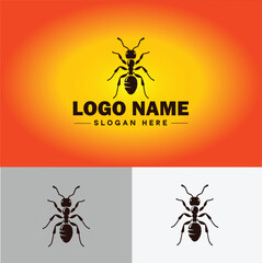 Ant Logo insects icon company brand business ant logo template editable vector