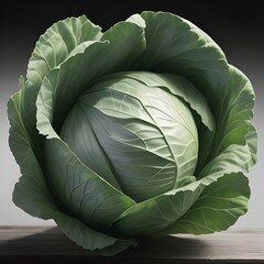 Obraz premium head of cabbage on the grass