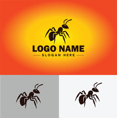 Ant Logo insects icon company brand business ant logo template editable vector
