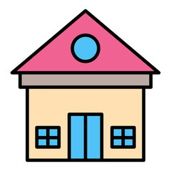   Post Office line filled icon