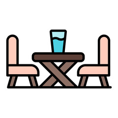 Fototapeta premium Outdoor Eating line filled icon