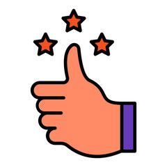   Satisfaction line filled icon