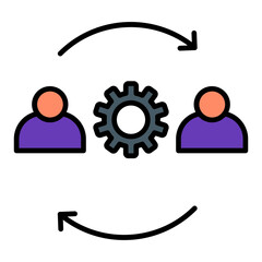   Inclusivity line filled icon