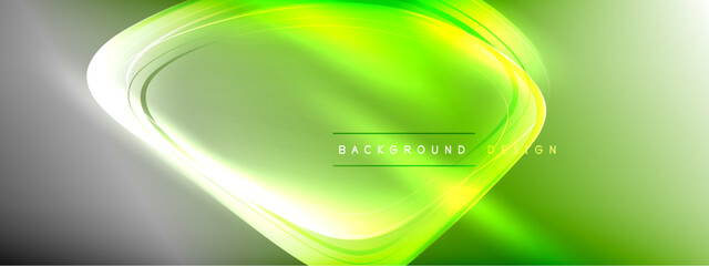 Vector abstract background - liquid transparent bubble shapes on fluid gradient with shadows and light effects