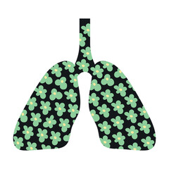 World No Tobacco Day. Human lungs with floral ornament, the concept of healthy lungs, health. Vector illustration for posters, posters, social advertising