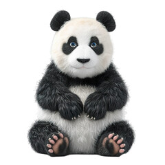 panda with heart