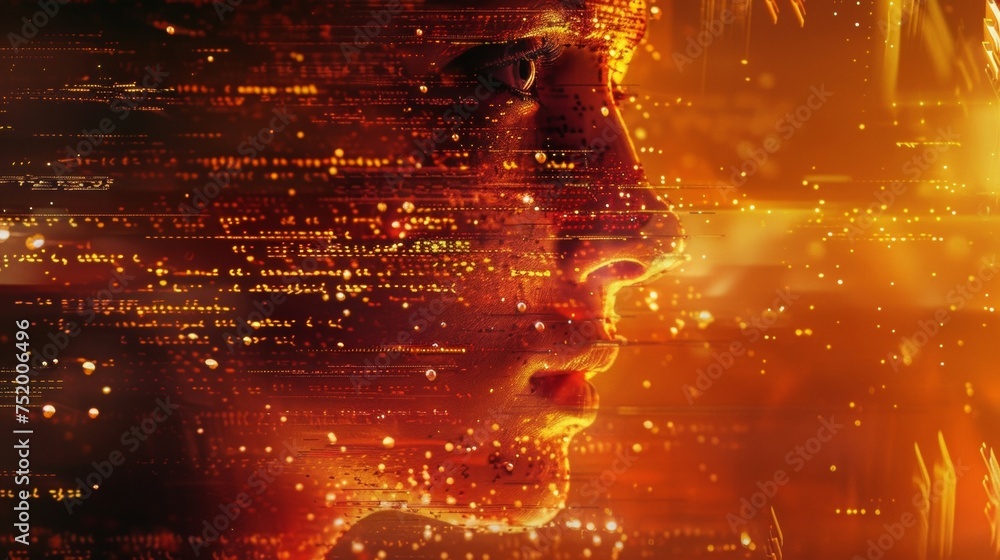Aufkleber beads of sweat drip down a determined face as a coder rushes to finish their solution before time ru