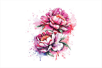 Colorful New Creative Watercolor floral flower design