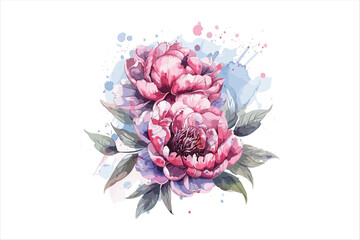 Colorful New Creative Watercolor floral flower design