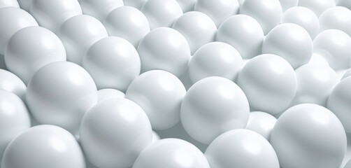 white spheres of balls, abstract background with dynamic 3d spheres, 