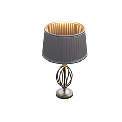 table lamp isolated on transparent background, room lamp, 3D illustration, cg render