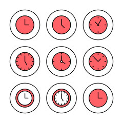 Clock icon vector illustration. Time sign and symbol. watch icon
