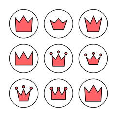 Crown icon vector illustration. crown sign and symbol