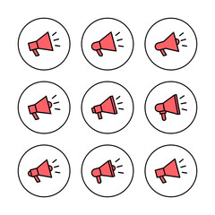 Megaphone icon vector illustration. Loudspeaker sign and symbol