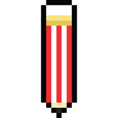 Pixel art red pencil icon