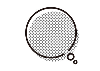 ポップでシンプルな吹き出し4黒点_13