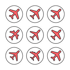 Plane icon vector illustration. Airplane sign and symbol. Flight transport symbol. Travel sign. aeroplane
