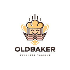 old baker logo vector.